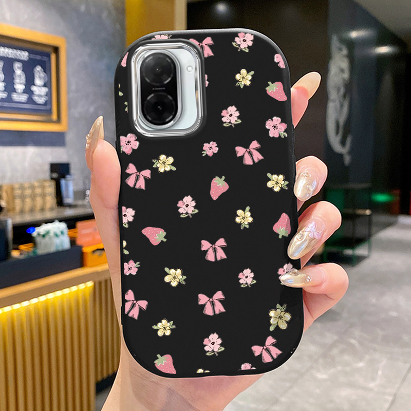 เคสสำหรับ Xiaomi Redmi A5 4G POCO C71 เคสโทรศัพท์กุทัณฑ์ดอกไม้กลมและอ้วนซิลิโคนซอฟต์เชลล์