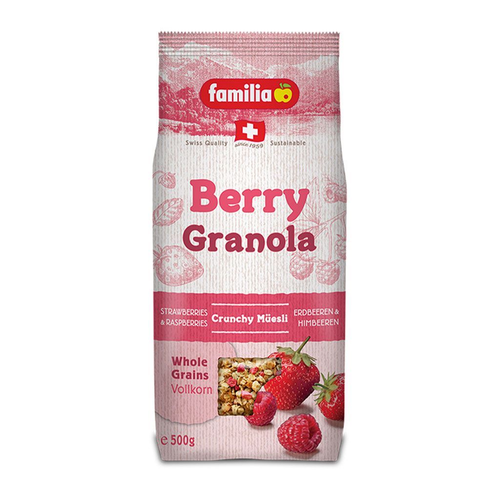 💥 แฟมิเลียเบอร์รี่กลาโนล่า 500 กรัม 🎐 FAMILIA BERRY GLANOLA 500G ✅ ซีเรียล   🎨 CEREALS