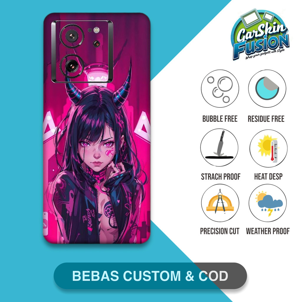Garskin Skin Xiaomi 13T Mi 13T ai girl Anti-Scratch Protector Case | By Fusion Code - G0n