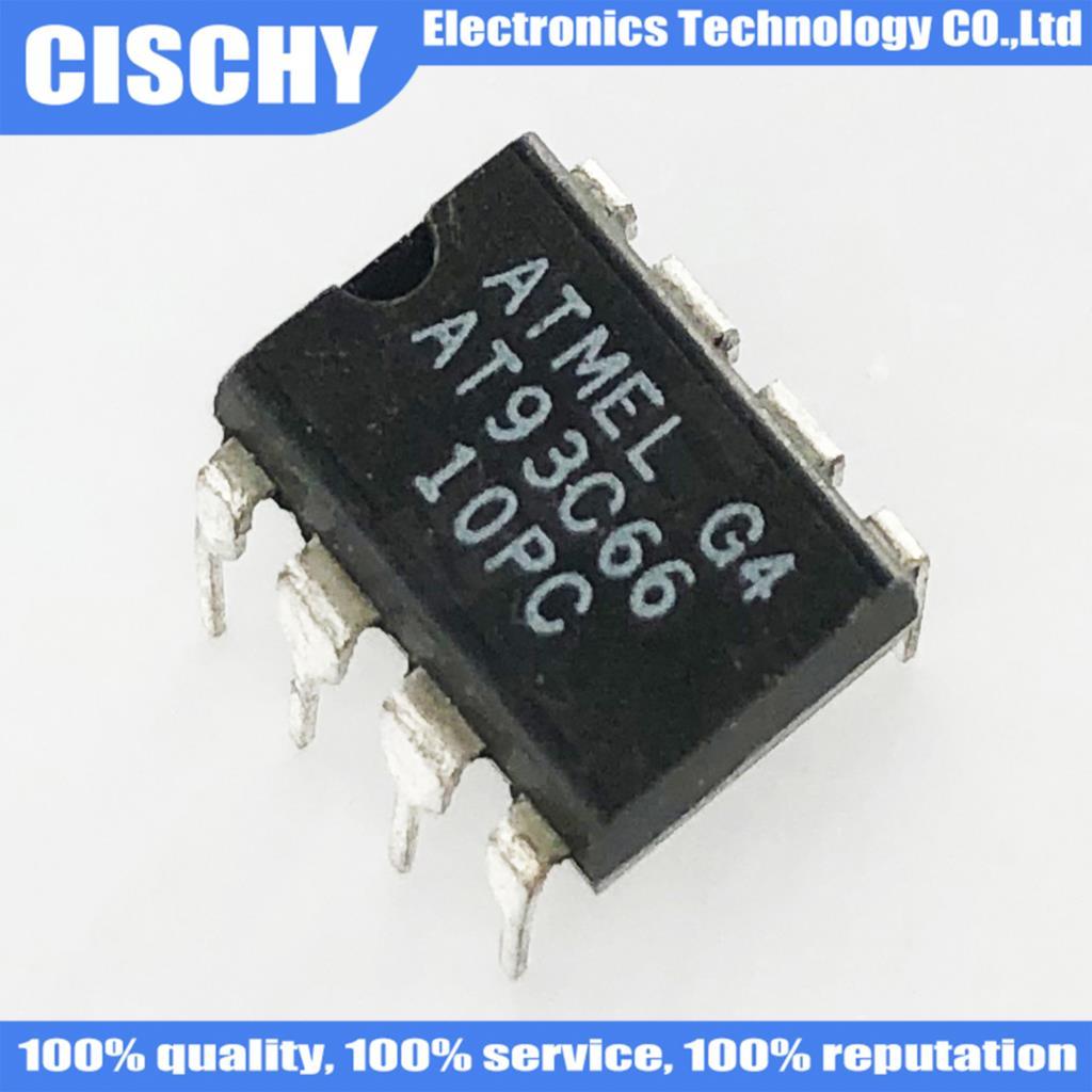 10 ชิ้น/ล็อต AT93C66 93C66 DIP8 93C66A DIP-8 ในสต็อก