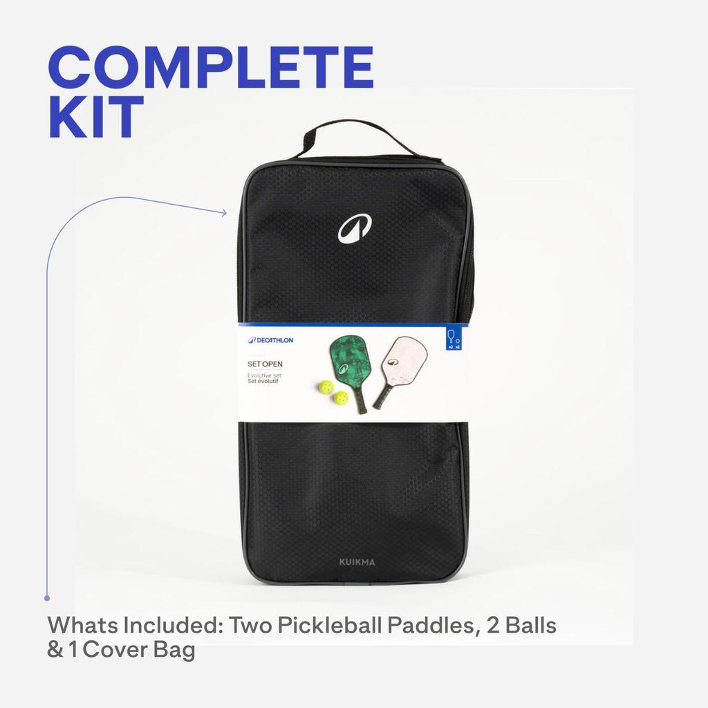ชุดไม้ พิกเคิลบอล 2 ไม้ พร้อมลูกบอล 2 ลูก และกระเป๋ารุ่น Open | Pickleball Set Open - 2 Rackets, 2 B