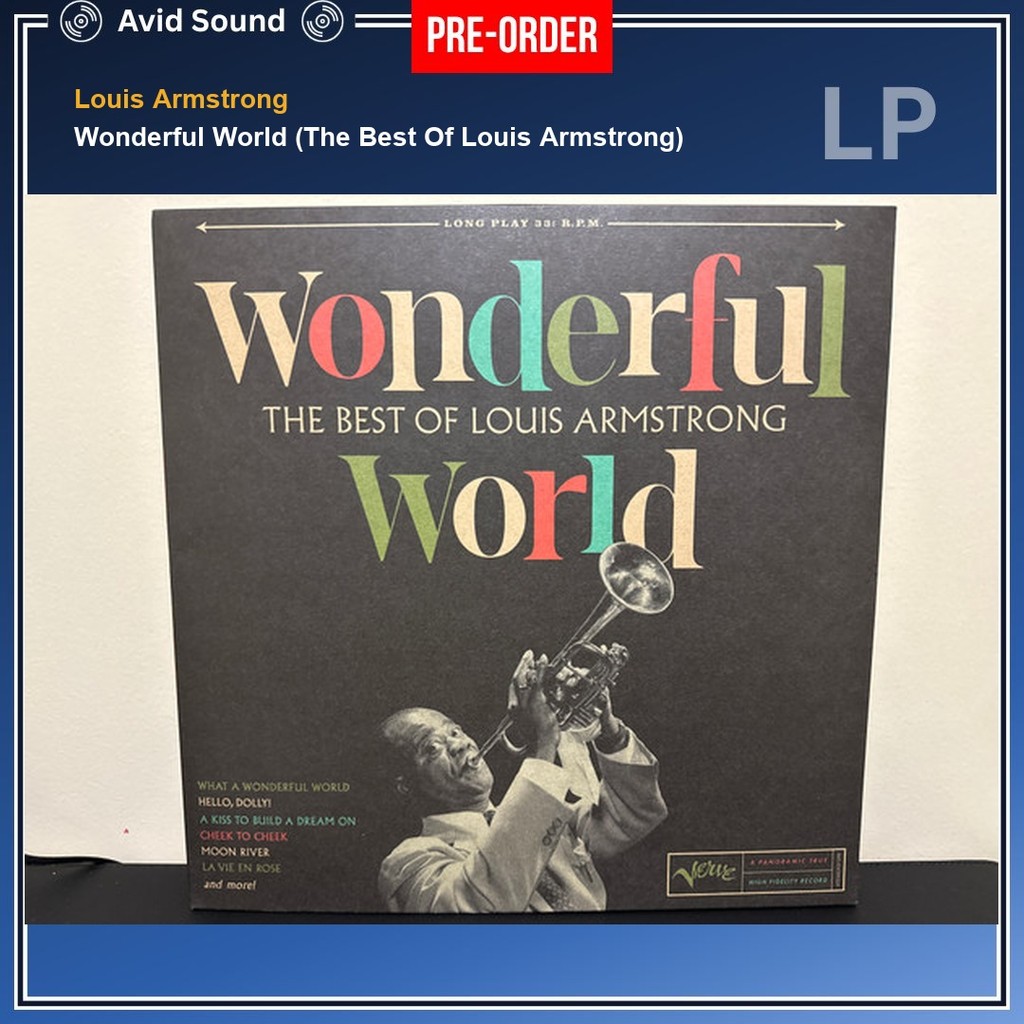 Pre-Order แผ่นเสียง Louis Armstrong Wonderful World (The Best Of Louis Armstrong) ใหม่ ซีล Louis Arm