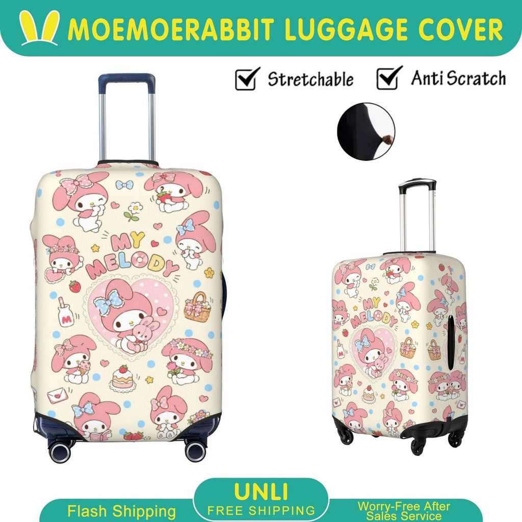 Sanrio ผ้าคลุมกระเป๋าเดินทาง ผ้าสแปนเด็กซ์ แบบยืดหยุ่น ยืดหยุ่น ป้องกันรอยขีดข่วน Luggage Cover 18 2