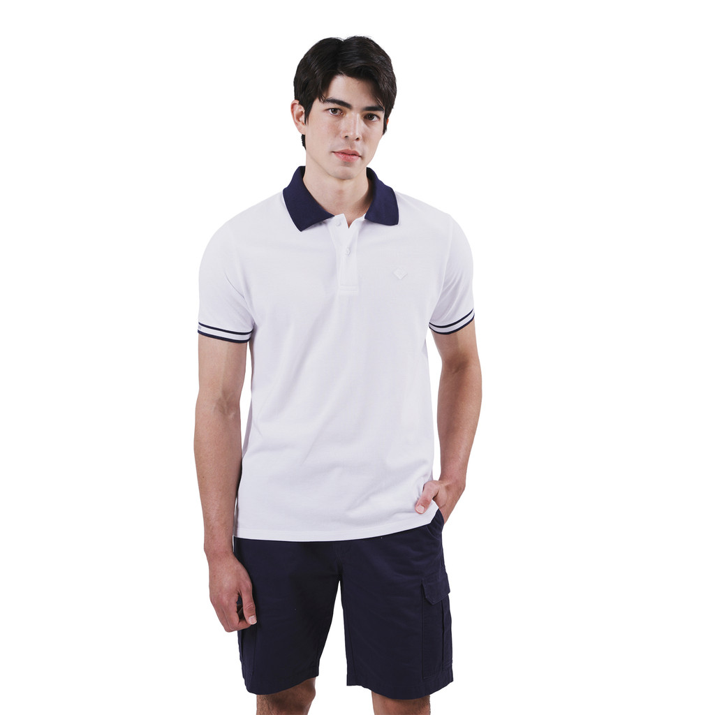 John Henry เสื้อโปโลผู้ชาย ทรงเข้ารูป รุ่น JH S626MPLSM05 - สีขาว