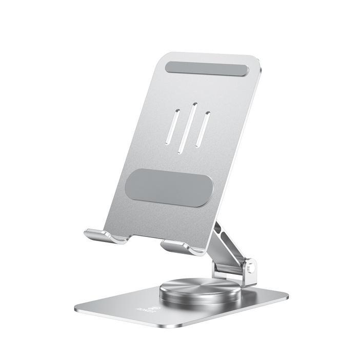 Roker Metal Holder DS02 ดูโต๊ะสําหรับ Ipad & Mobile Phone วัสดุหนาหมุนได้ 360 องศา