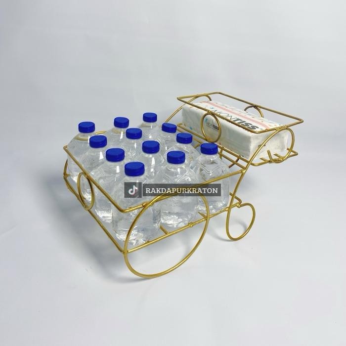 Sw4u Aqua ขวดแก้วกล่องกระดาษทิชชู Minimalist ที่ใส่ทิชชู่และ Aqua Storage Rack