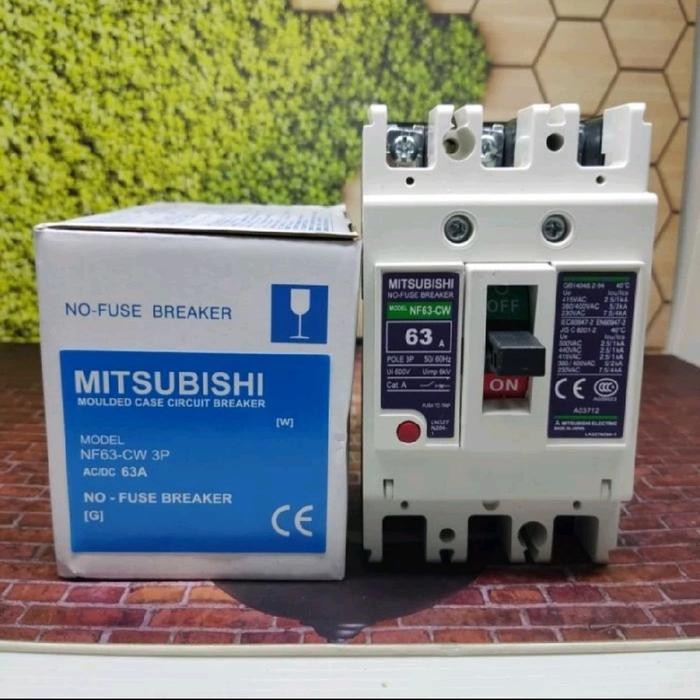NFB MCCB เบรกเกอร์ mitsubishi NF-63CW nf63-CW 63a 63 a
