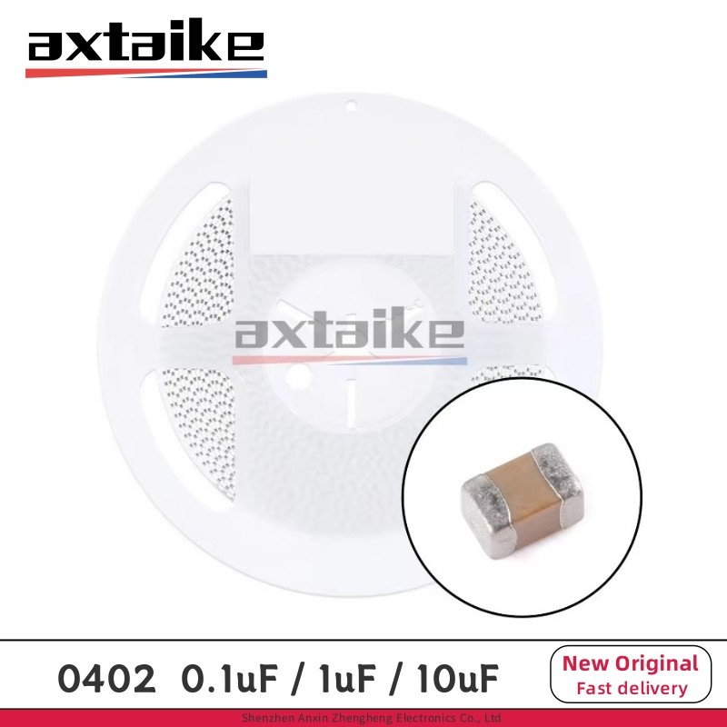 10Kpcs 0402 100nF 1uF 10uF SMD Multilayer ตัวเก็บประจุเซรามิค MLCC ชุด 104K 105K 106K 6.3V 10V 16V 2