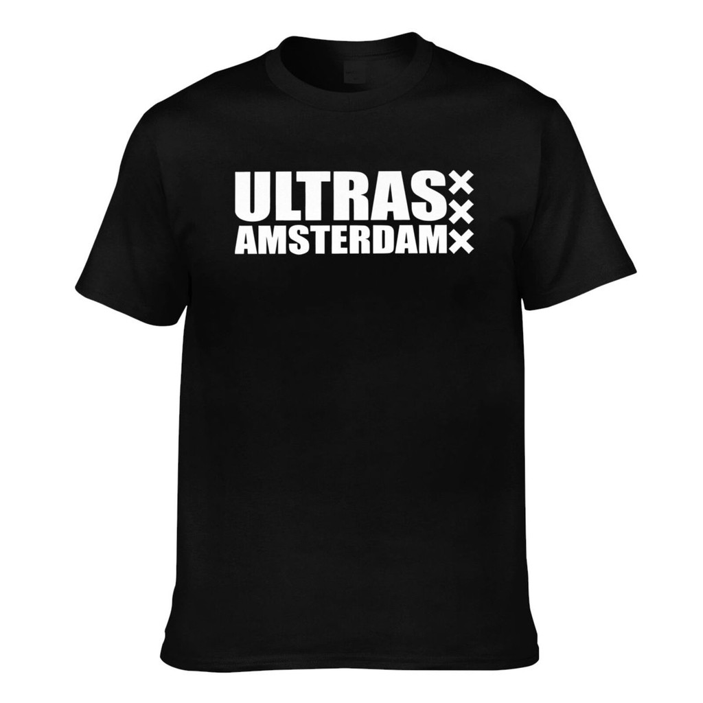 การพิมพ์ที่กําหนดเอง Ultras Amsterdam Ajax แฟนฟุตบอลผู้ชาย Tee