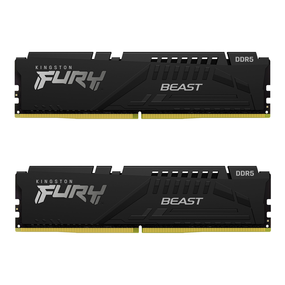 32GB (16GBx2) DDR5 5200MHz RAM (หน่วยความจำ) KINGSTON FURY BEAST DDR5 (BLACK) (KF552C40BBK2-32) ;;