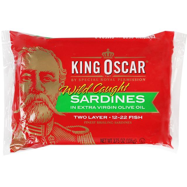 🌋 คิงออสการ์ปลาซาร์ดีนในน้ำมันมะกอกธรรมชาติ 106กรัม 🌠 King Oscar Brisling Sardines Extra Virgin Oliv