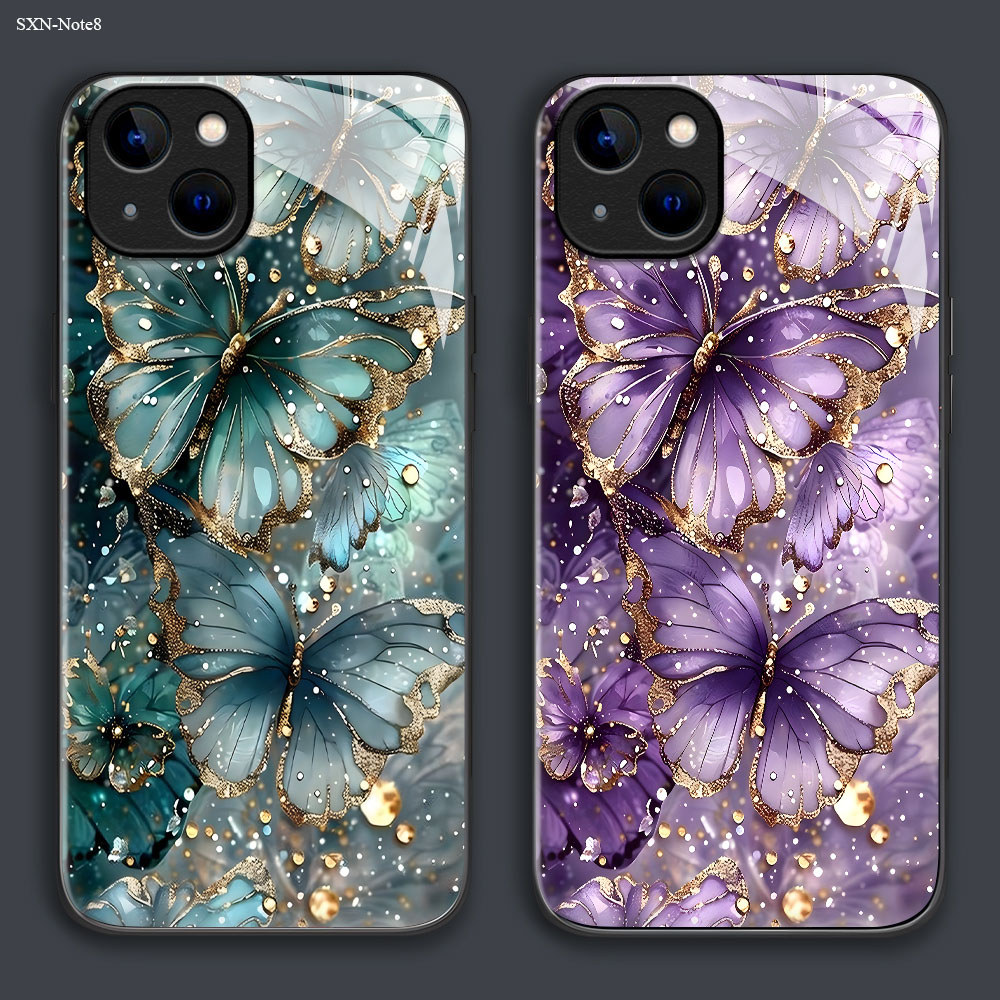 เคส For Samsung Galaxy Note 20 10 9 8 Plus Lite Ultra เคสโทรศัพท์ เคสมือถือ เคสซัมซุง เคสแข็ง Phone Glass Case BLK
