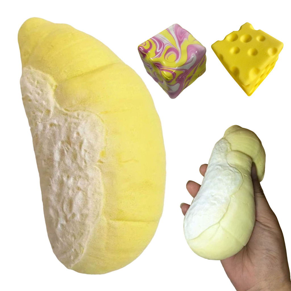 Stg_Stress Relief Cheese Squeeze Toy, Flow Pattern Cheese Cube Toy สําหรับความวิตกกังวลและโฟกัส, Slo