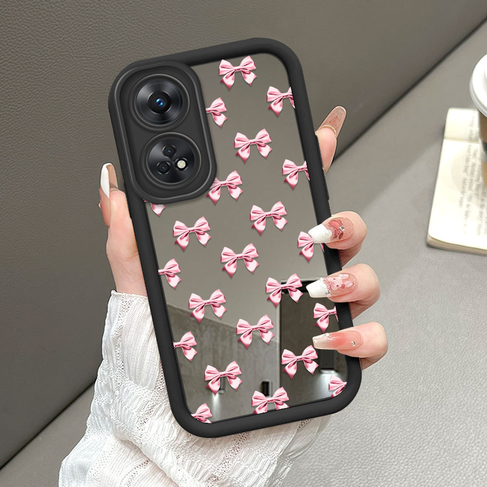 HP เคสโทรศัพท์สําหรับ OPPO Reno 8T 4G กระจก Softcase เคสโทรศัพท์ผีเสื้อ Kesing 1370 JZ