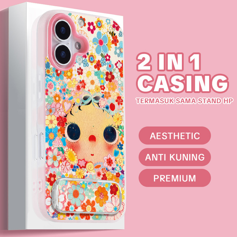 GANTUNGAN [Case+Stand] Vivo Y05e V70 Fe V60 Lite Y500 Z11 Y05 Y11D Y21D Y31D Pro T5 Iqoo Z10 Z11X Y4