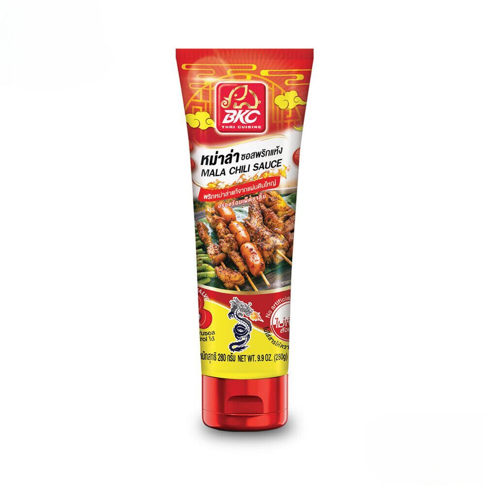 💥 บีเคซี หม่าล่าซอสพริกแห้ง 280กรัม 🎐 BKC MALA CHILI SAUCE 280G ✅ ซอสปรุงรสและทำอาหาร  🎨 COOKING SAU