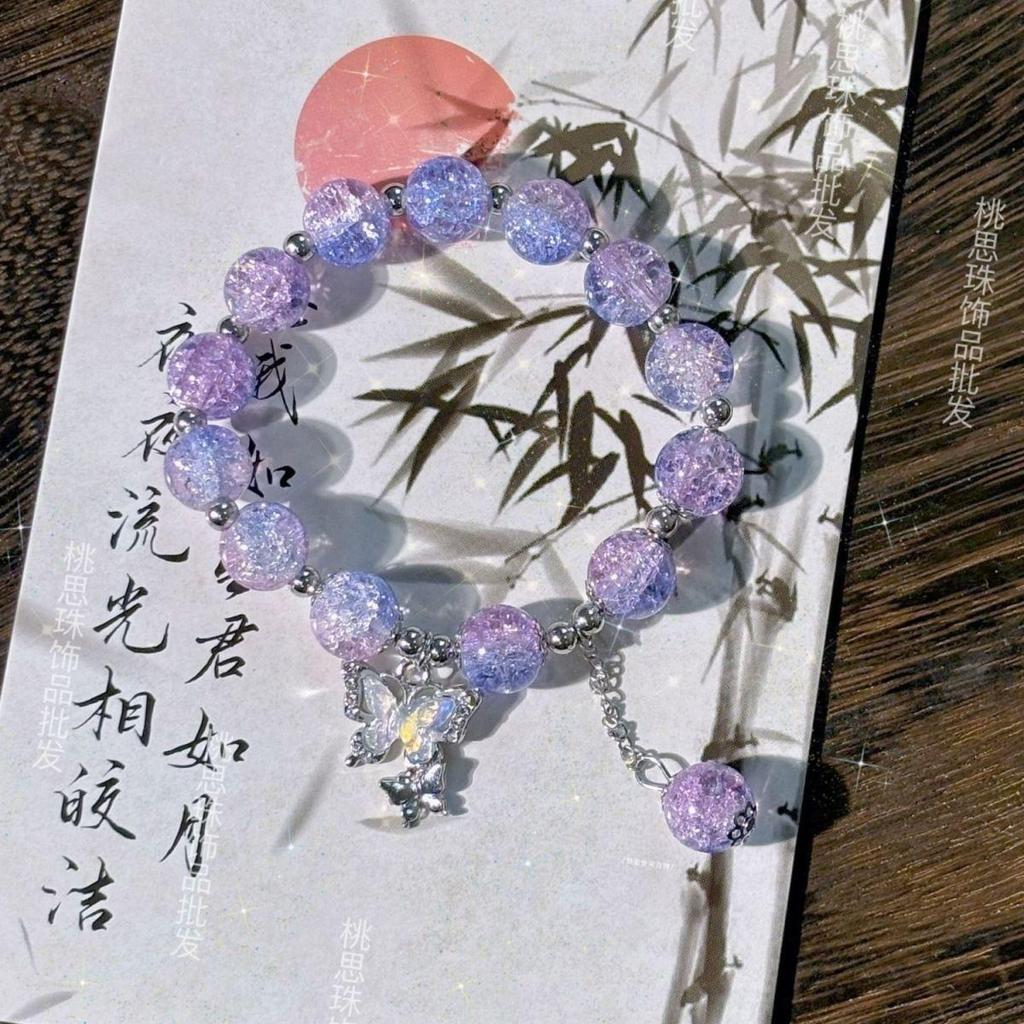 สร้อยข้อมือชาร์มผู้หญิงมีหินสําหรับงาน SPK668.4958 BSTVTLT [DoRa Jewelry] - กากบาท ห้อย หิน งู