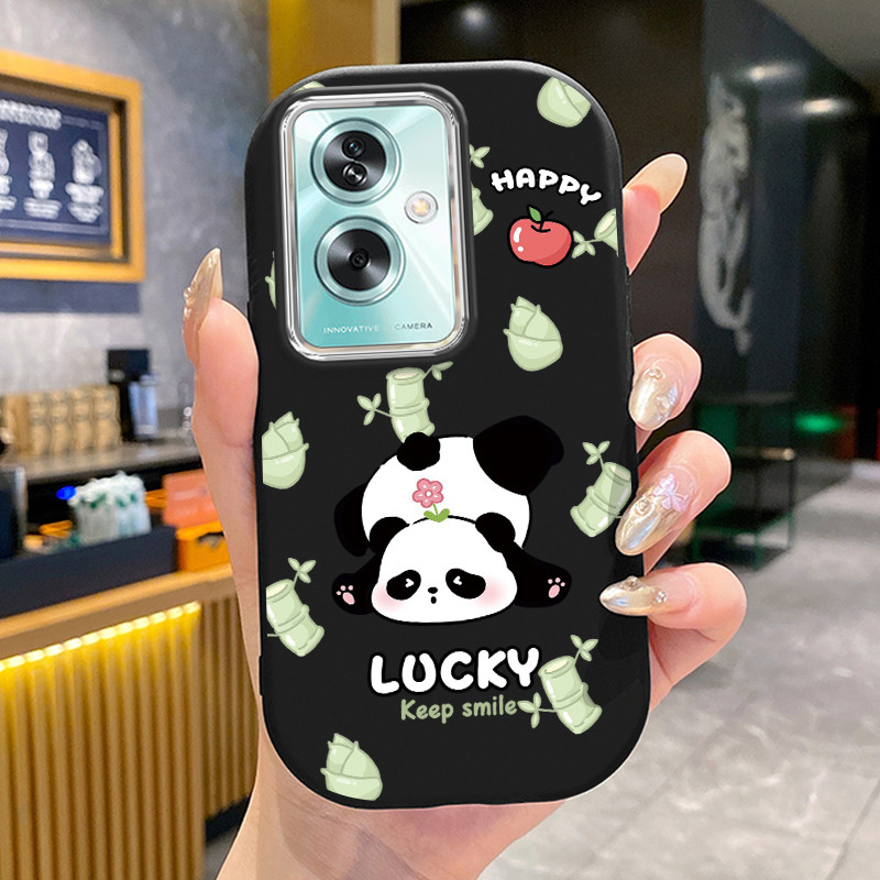 เคสสำหรับ OPPO A79 5G A2 5G เคสโทรศัพท์แพนด้าไม้ไผ่ซิลิโคนเสื้อแจ็กเก็ตผ้านุ่ม