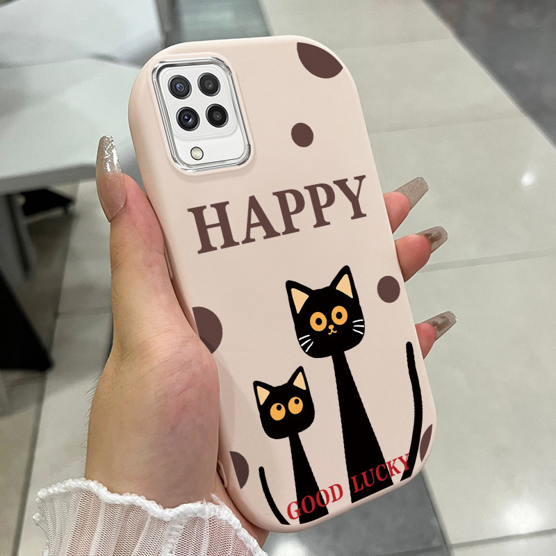 เคสใช้ได้กับ Samsung A22 M22 M32 เคสแมวน่ารัก