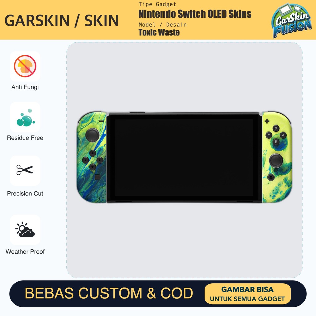 เคสป้องกันรอยขีดข่วนของ Nintendo Switch OLED Toxic Waste | โดยฟิวชั่น | รหัส - W7NX