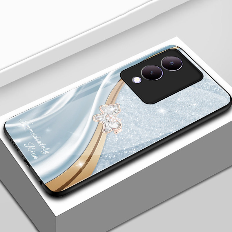 เคสสำหรับ VIVO Y17s Y36i 5G Y28 5G G2 5G เคสโทรศัพท์ม้าเล็กเปลือกแก้วกันกระแทก