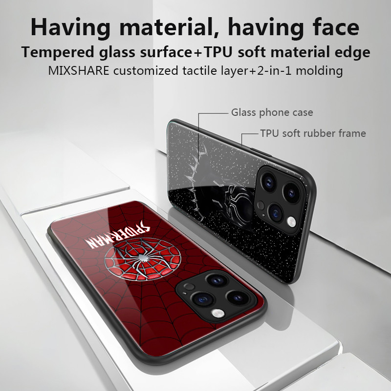 เคสสำหรับ Xiaomi Redmi Note 11 4G Note 11s Note 11 Pro 5G เคสโทรศัพท์แมงมุมเปลือกแก้วกันกระแทก - รูปที่ 3