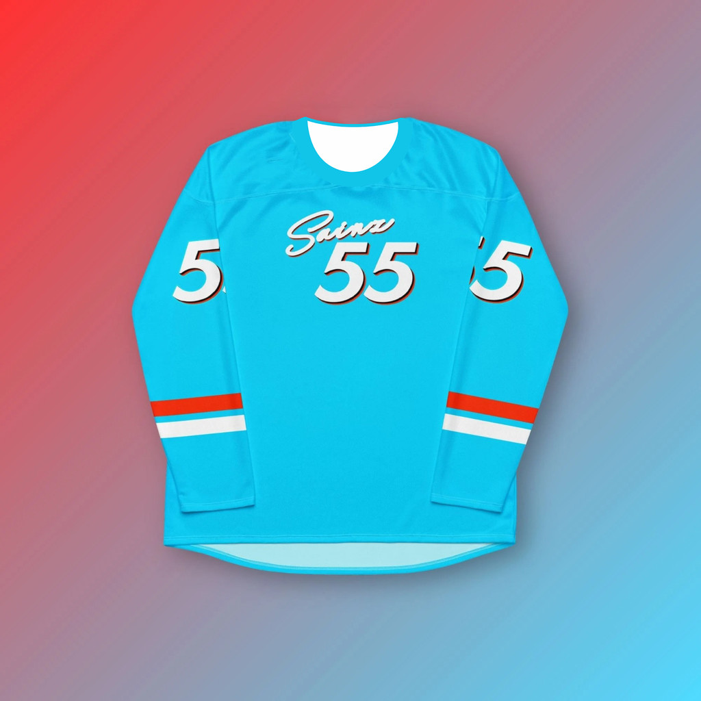 Carlos Sainz Ferrari F1 Racing T-Shirt เสื้อไมโครไฟเบอร์