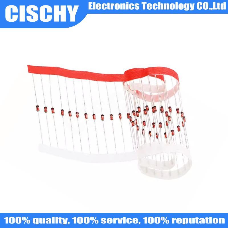 100 ชิ้น/ล็อต BZX55C3V3 BZX55C3V6 BZX55C4V7 BZX55C5V1 BZX55C5V6 BZX55C9V1 B55C12C-35C15 ในสต็อก DOZX