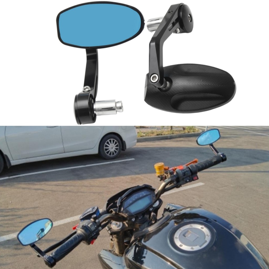 รถจักรยานยนต์ 7/8 Handle Bar End กระจก MOTO กระจกมองข้าง Universal สําหรับ YAMAHA XJ6 YBR125 MT07 MT