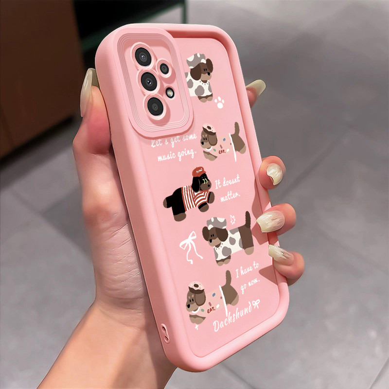 เคสสำหรับ Samsung A13 4G A13 Lite A13 5G A04s เคสโทรศัพท์แมวสุนัขสัตว์น่ารักกลมและอ้วนเสื้อแจ็กเก็ตผ้านุ่ม