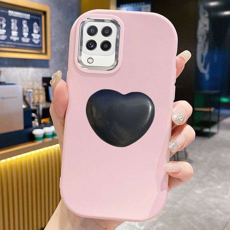 เคส ใช้ได้กับ Samsung A22 M22 M32 เคสแฟชั่นหัวใจ