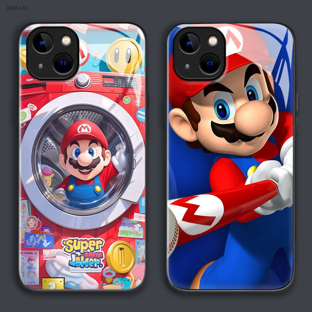 เคส For เคสแข็ง Redmi 14C 13C 13 12 12C 10 10C 10A 9 9C 9T 8 A1 A2 A3 Plus 4G 5G เคสเสี่ยวมี่ เคสโทรศัพท์ Glass Case BLK
