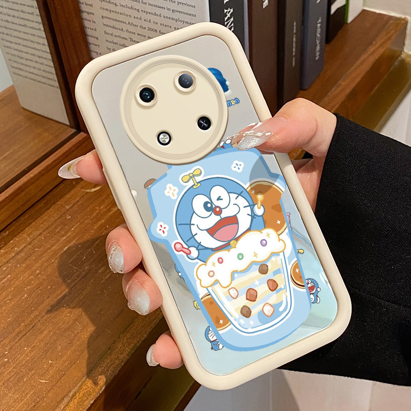 HPเคสโทรศัพท์สําหรับItel Rs 4 P55 5G P65 A70 A80 S23 Hard Case Smooth Holeน่ารักการ์ตูนขนมวัสดุกระจก