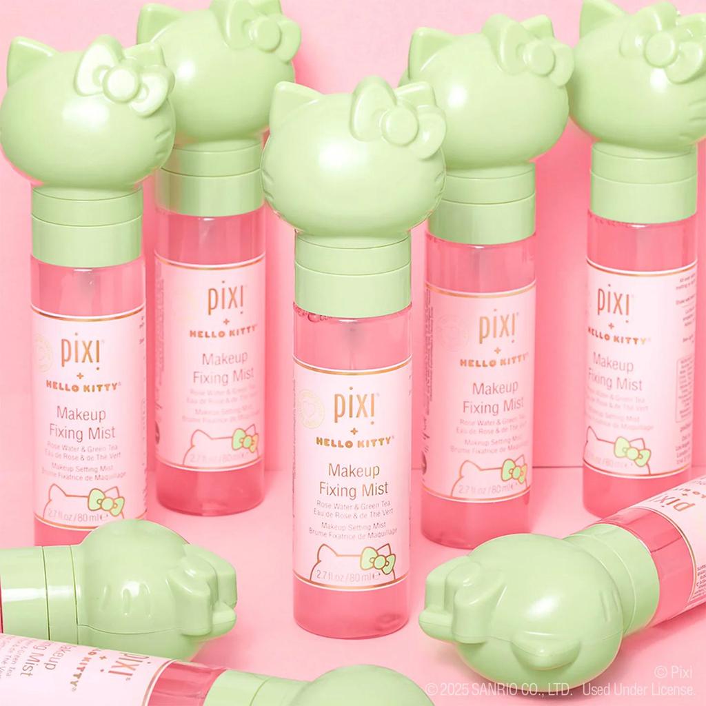 Pixi Hello Kitty Makeup Fixing Mist สเปรย์เซ็ตเมคอัพ Rose Water & Green Tea Limited Edition 80ml