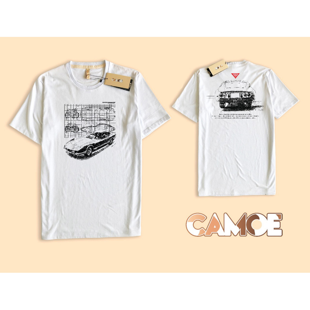 เสื้อยืดหน้าและหลัง UT TOYOTA 2000GT 2000 GT 150 HP