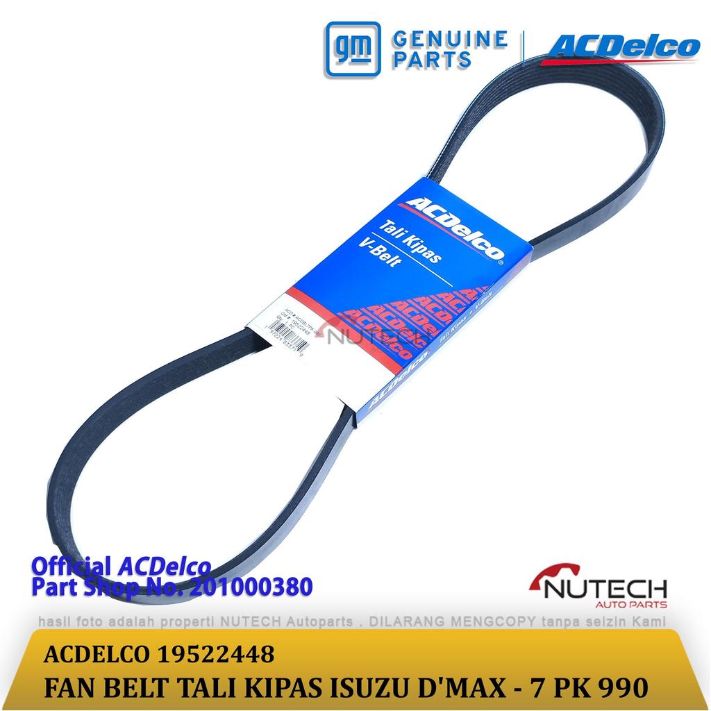 Fanbelt V Belt เข็มขัดพัดลม 7PK 990 ISUZU DMAX Ac Delco
