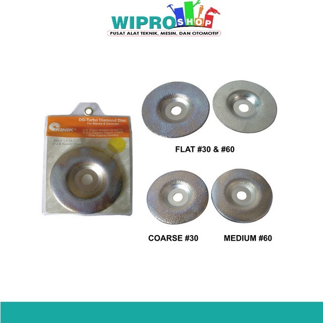 Kinik DG-Turbo Diamond Disc (ขนาดกลาง) m100x16 27AR 4D40DG