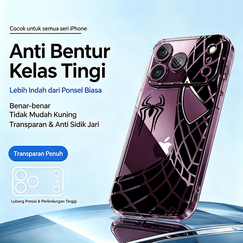 HP Cool Aesthetic Black Spiderman รูปแบบน่ารักกรณี Vivo V70 Fe Y05E Y05 Y500 Y21 Y21S Y17 Y18 Y30 Y1