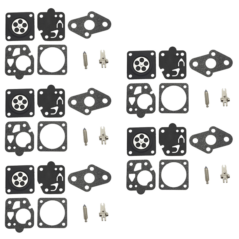 5pcs คาร์บูเรเตอร์ซ่อม Rebuild ไดอะแฟรมชุดสําหรับ Kawasaki TG20 TG24 TG25 TG33 TD24 TD25 TD33 TD40 T