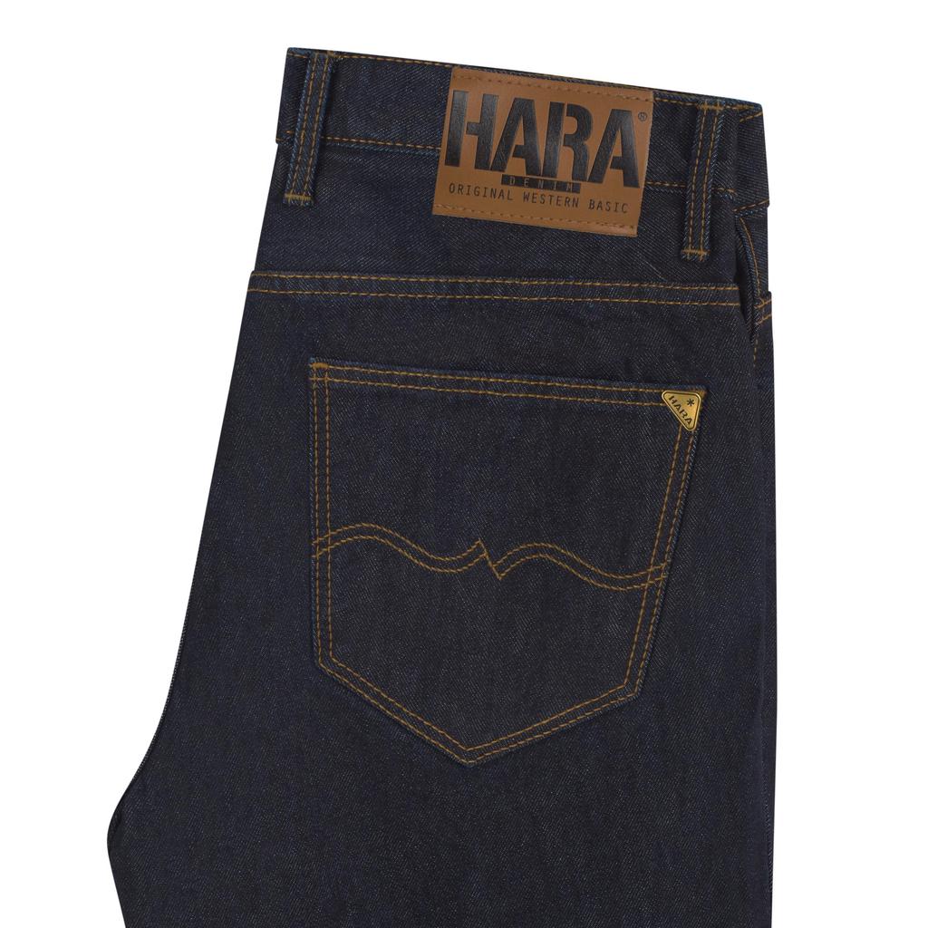 Hara ไซส์พิเศษ 9120 Big and Tall มิดไนท์ด้ายทอง 9 นิ้ว Regular fit jeans HMR1-9120-02 ด้ายทองปลายขา 9 นิ้ว