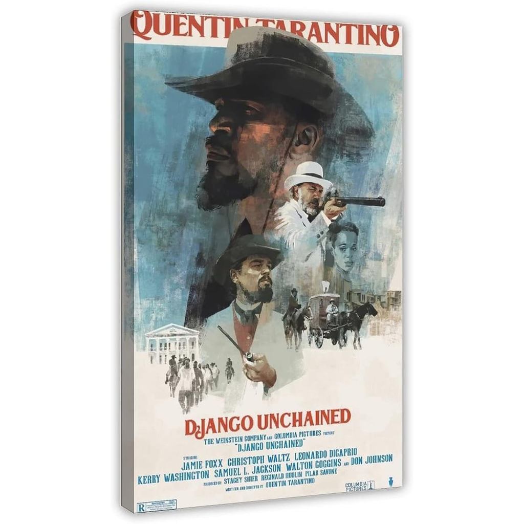 Quentin Tarantino Django Unchained ภาพยนตร์ Western ฟิล์ม Lequint DDickey Django Calvin Candie Art ภ