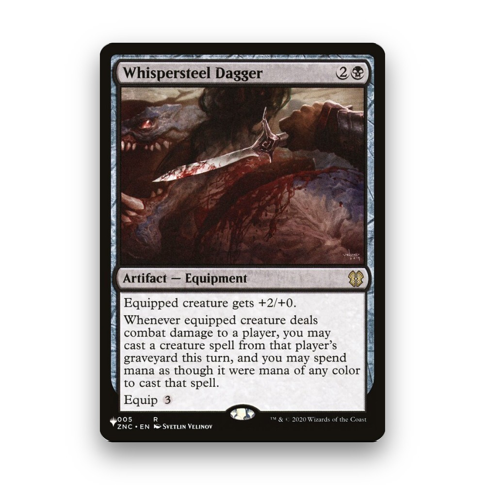 [MTG] Whispersteel Dagger (#ZNC-5) [PLST] [BLACK] [RARE] | Magic the Gathering