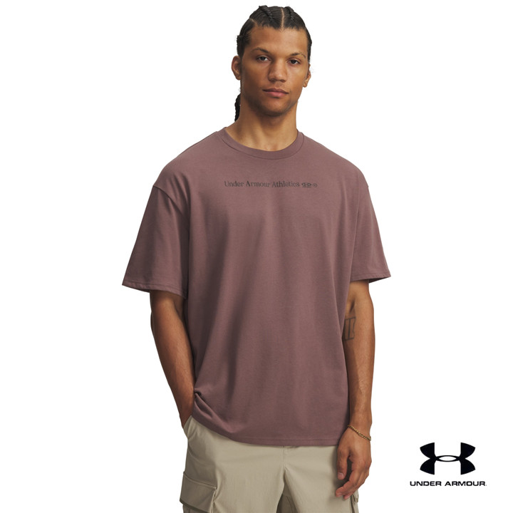 Under Armour เสื้อแขนสั้นโอเวอร์ไซส์สำหรับผู้ชาย UA Running Shoe Heavyweight