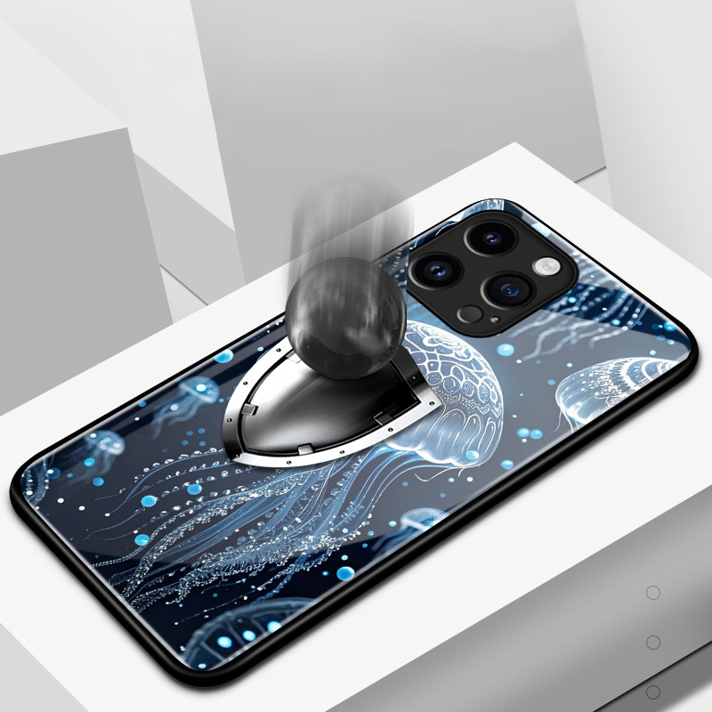 เคสสำหรับ VIVO Y22 Y22s เคสโทรศัพท์แมงกะพรุนเปลือกแก้วกันกระแทก - รูปที่ 2