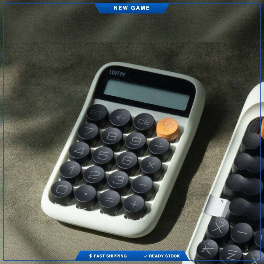 Ready LOFREE Retro Small Portable Calculator Mechanical Blue