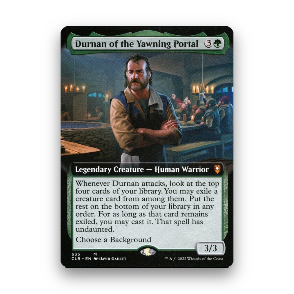 [MTG] Durnan of the Yawning Portal (Extended Art) (#635) [CLB] [GREEN] [MYTHIC] | Magic the Gatherin