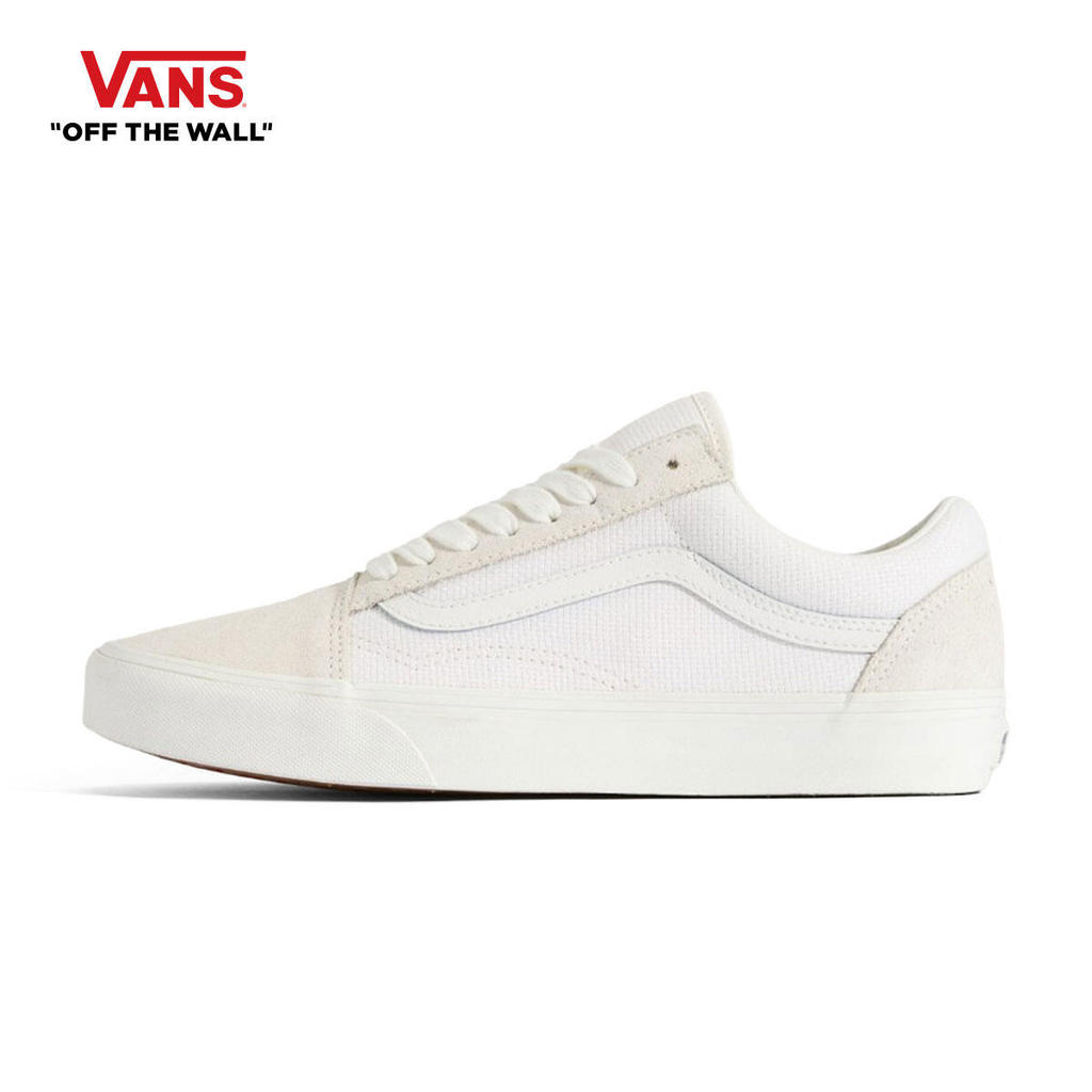 VANS OLD SKOOL - WOVEN WHITE รองเท้า ผ้าใบ VANS ชาย หญิง