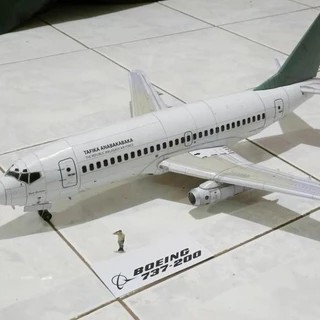 Papercraft Miniature Boeing 737-200 สเกลเครื่องบิน 1/72