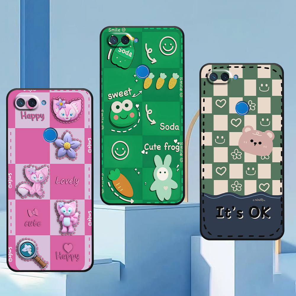 เคส Xiaomi Mi 8 / Mi 8 SE / Mi 8 Lite / MI S2 พิมพ์ลายหมีน่ารักและกบเขียว