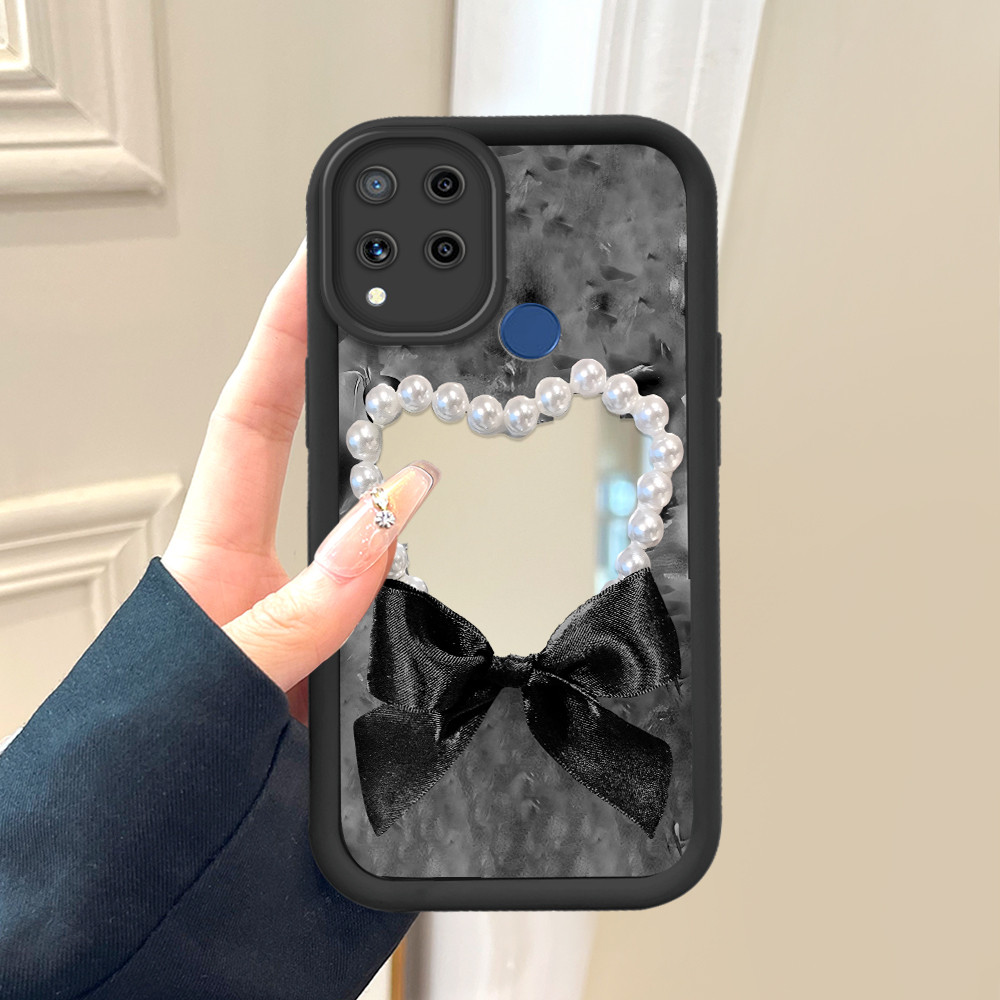 Realme C15 สําหรับกระจกปลอกนุ่มน่ารัก Softcase การ์ตูน Hp Full Kesing ผีเสื้อ Cassing 1142 JZ